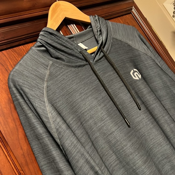 Like New Super Cool😎 Cobalt Blue Pullover Hoodie Long Sleeve Stretch Sportswear - Picture 3 of 8